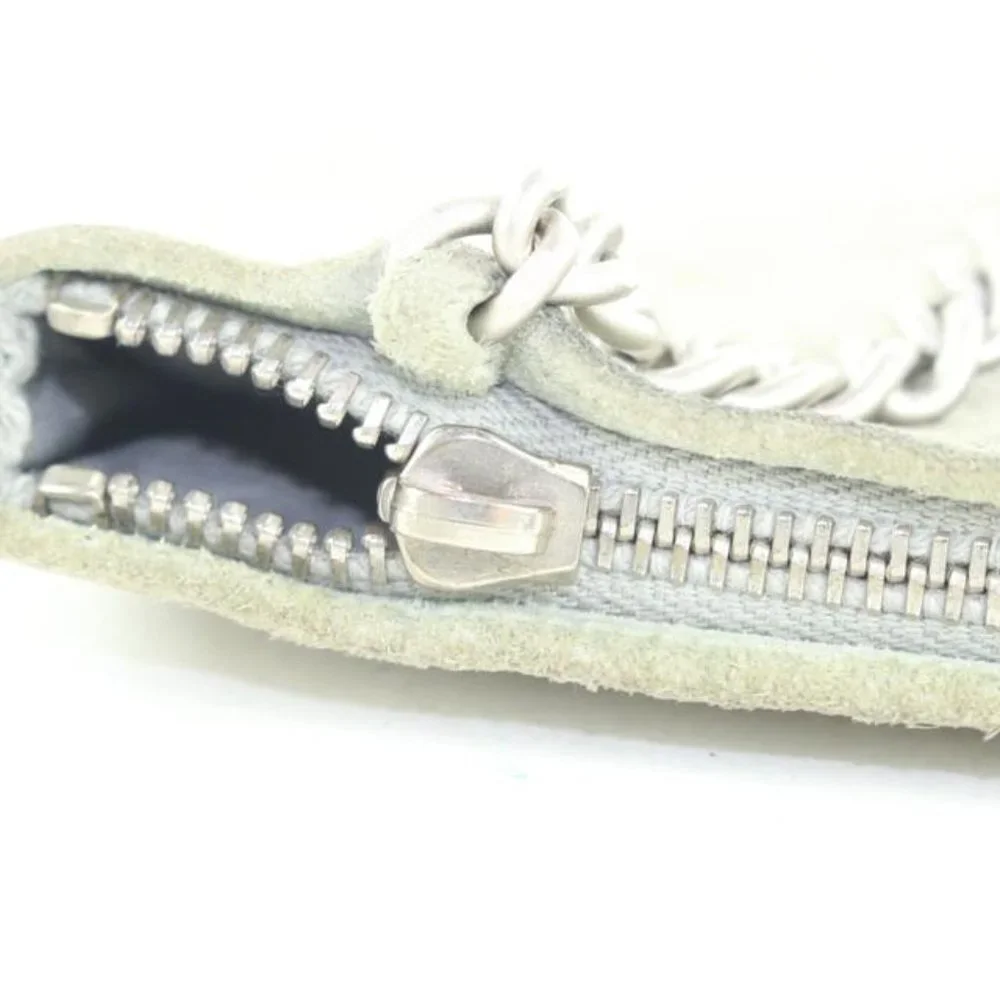 Chanel Grey Suede Flat Chain Crossbody Bag 1c815a